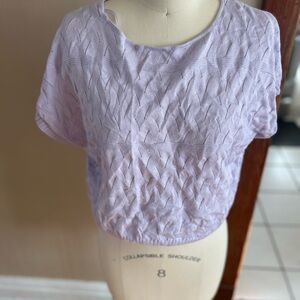 Cyrus Lilac Textured Crop Top
